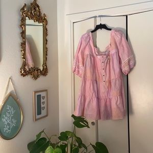 NWT Anthropologie Plus Striped Puff Sleeve Blouse